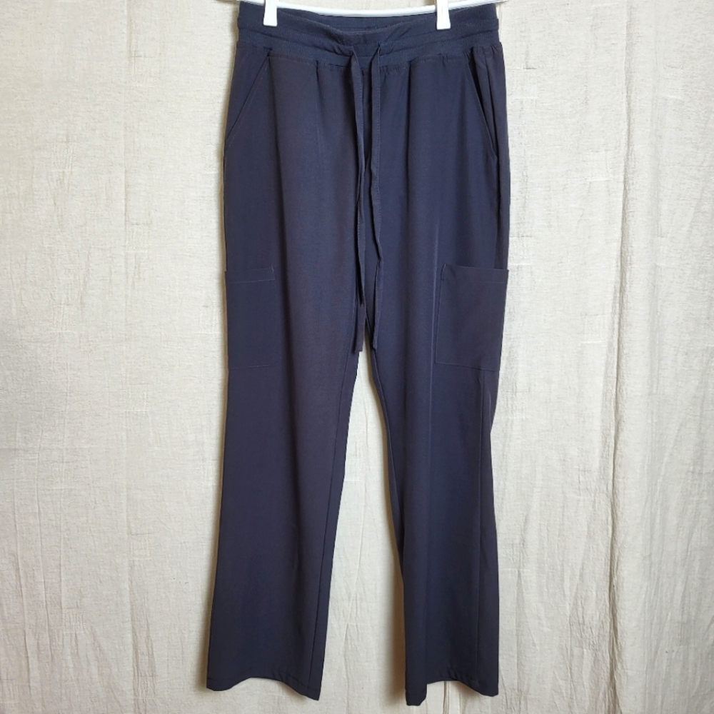 Greentown 4flex Women's XS Dark Gray Medical Scrub Pants Uniform Cargo Pockets